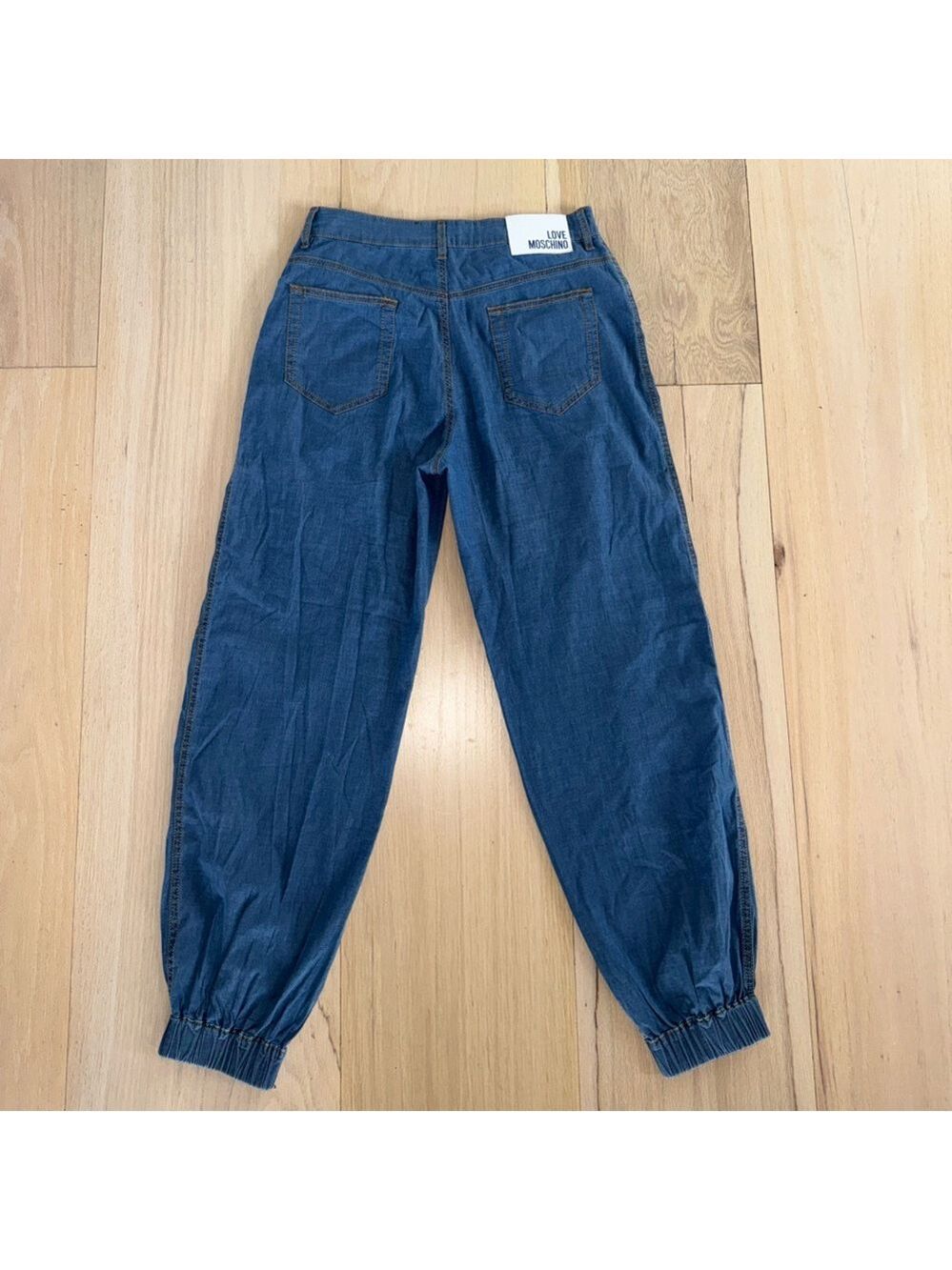 Love Moschino Denim Jean Jogger Pants Size 28 - Picture 4 of 6